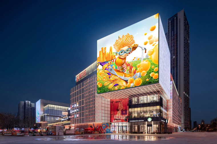 What is the Gray scale of the LED display and what is the control principle
